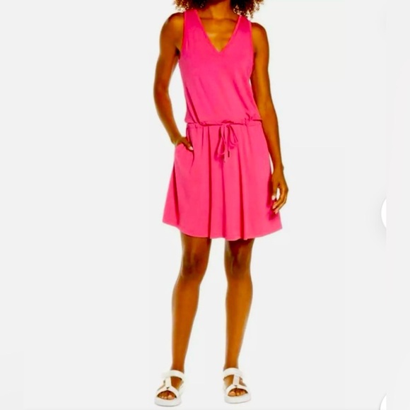 NWT Sweaty Betty Take It Easy Dress, Medium, Tayberry Pink, Athleisure Comfy - Picture 1 of 16